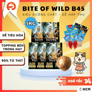 【 COMBO  5 Gói Hạt 1kg Bite Of Wild B45 Cho Mèo Ở Mọi Lứa Tuổi- 95% Thịt Tươi, Hạt Nhân Thịt