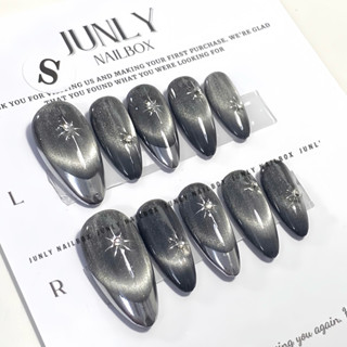 Nailbox Thiết Kế Móng tay giả mắt mèo ánh trăng đính đá siêu xinh mã 554