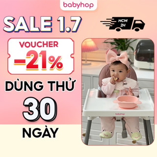 Ghế ăn dặm cho bé Babyhop kèm mặt bàn, ghế tập ngồi cho bé, điều chỉnh 2 nấc, nhựa nguyên sinh