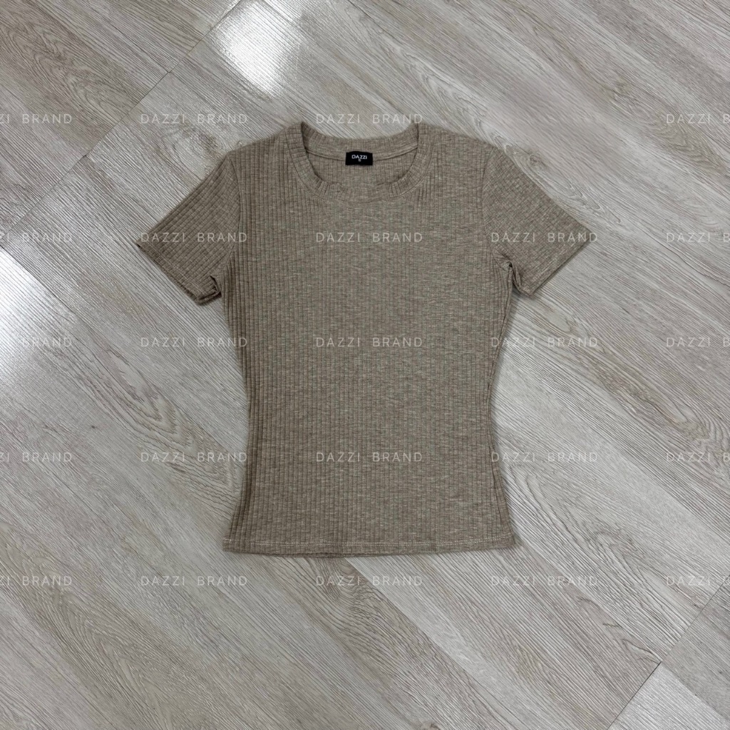 Áo thun nữ cổ tròn tay ngắn vải bo đũa form ôm tôn dáng DAZZI Women A036 | BigBuy360 - bigbuy360.vn
