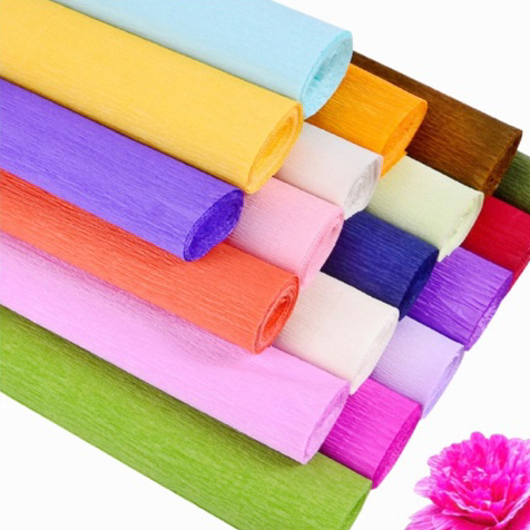 Cuộn giấy nhún giấy nhăn làm hoa giấy đủ màu sắcsize 50cm x 2m5 | Trang Trí Cici |