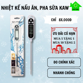Nhiệt Kế Nấu Ăn, Pha Sữa, Đo Nhiệt Độ Nước KAW - Chính hãng, An toàn, Độ Chính Xác Cao-MUA 5 TẶNG 1