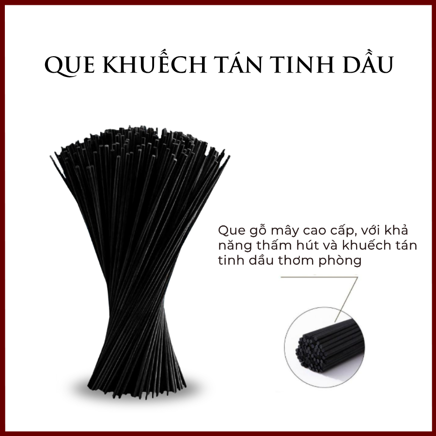 Que Gỗ Khuếch Tán Tinh Dầu Thơm Phòng, Gỗ Mây Cao Cấp, Phụ Kiện Tỏa Hương Phòng Ngủ, Phòng Khách