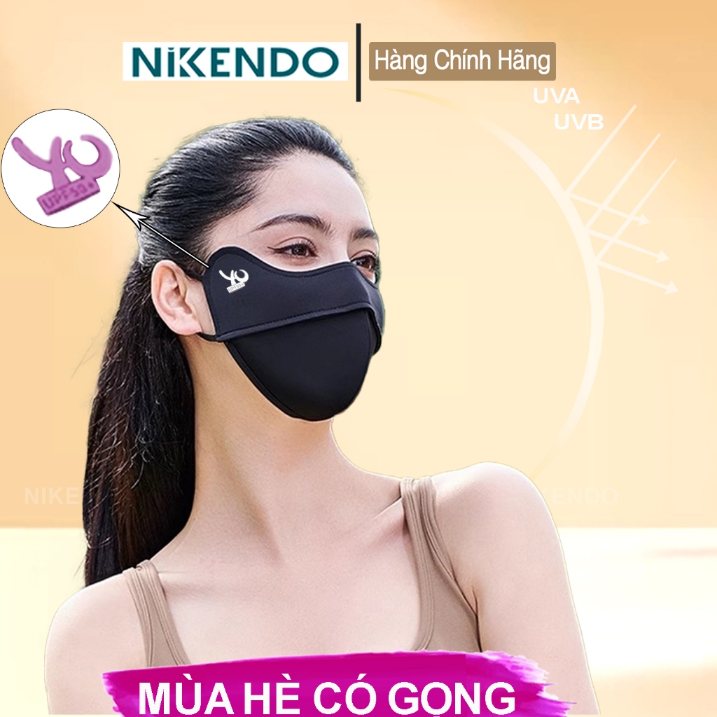 Khẩu Trang Chống Tia UV (Có Gọng) Khẩu Trang Vải Chống Nắng Tiêu Chẩn UPF50+ Hãng YO Cao Cấp