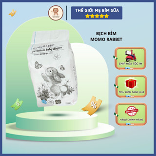 [Thế Giới Mẹ Bỉm Sữa] Bỉm Momo Rabbit Cao Cấp, Bỉm Momorabbit Nội Địa Hàn Mỏng Thoáng - thegioimebimsua