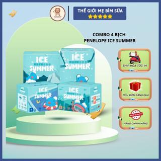 [Thế Giới Mẹ Bỉm Sữa] Combo 4 Bịch Bỉm Penelope ICE SUMMER Hàn Quốc cao cấp mềm mỏng - thegioimebimsua