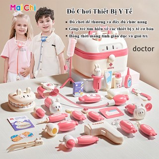 Bộ Đồ Chơi Bác Sĩ Hình Thỏ Cho Bé Đủ Chi Tiết Có Hộp Đựng Dành Cho Bé Trai Bé Gái 36 Chi Tiết