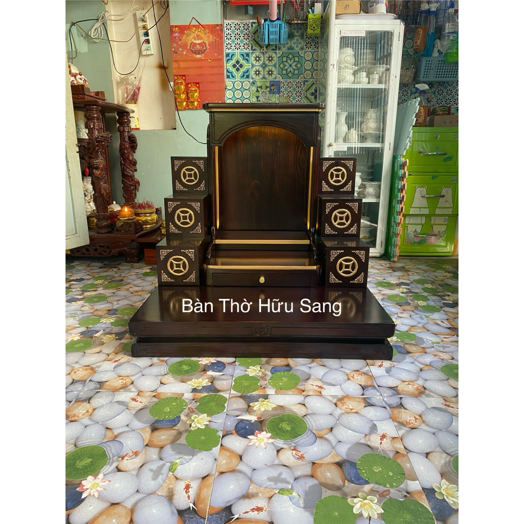 Bàn Thờ Tủ Thờ Ông Địa Thần tài gỗ tự nhiên cao cấp ngang 48