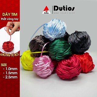 Cuộn 10m dây sợi chỉ đỏ 1mm và 2mm loại tốt Dutios DCD10 dây đan vòng tay may mắn, dây chuyền, móc khóa handmade DIY