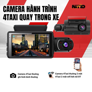 Camera hành trình ô tô 4Taxi 2 mắt, 4Taxi Pro 3 mắt ghi hình trước trong xe WIFI kết nối điện thoại FHD