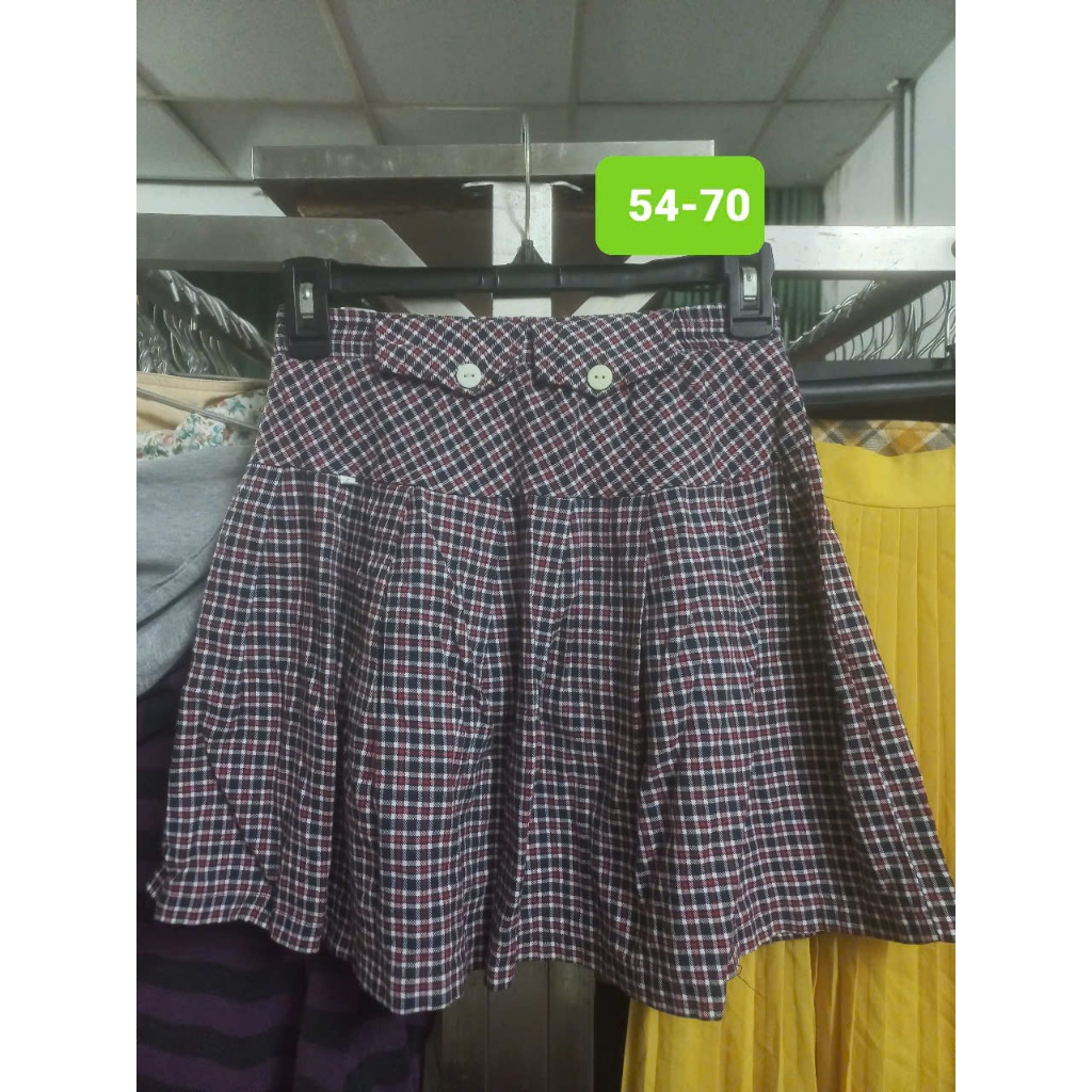 chân váy họa tiết caro 54-70 cm MS72