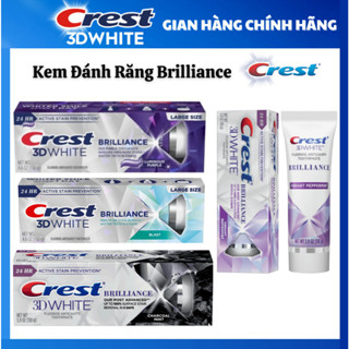 Kem Đánh Răng Crest 3D White Brilliance Vibrant Peppermint Làm Trắng Răng Mỹ