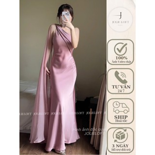 Váy lụa dự tiệc du lịch thiết kế Violet Dress JOLIE LOFT, đầm dáng dài thanh lịch đi chơi đi tiệc