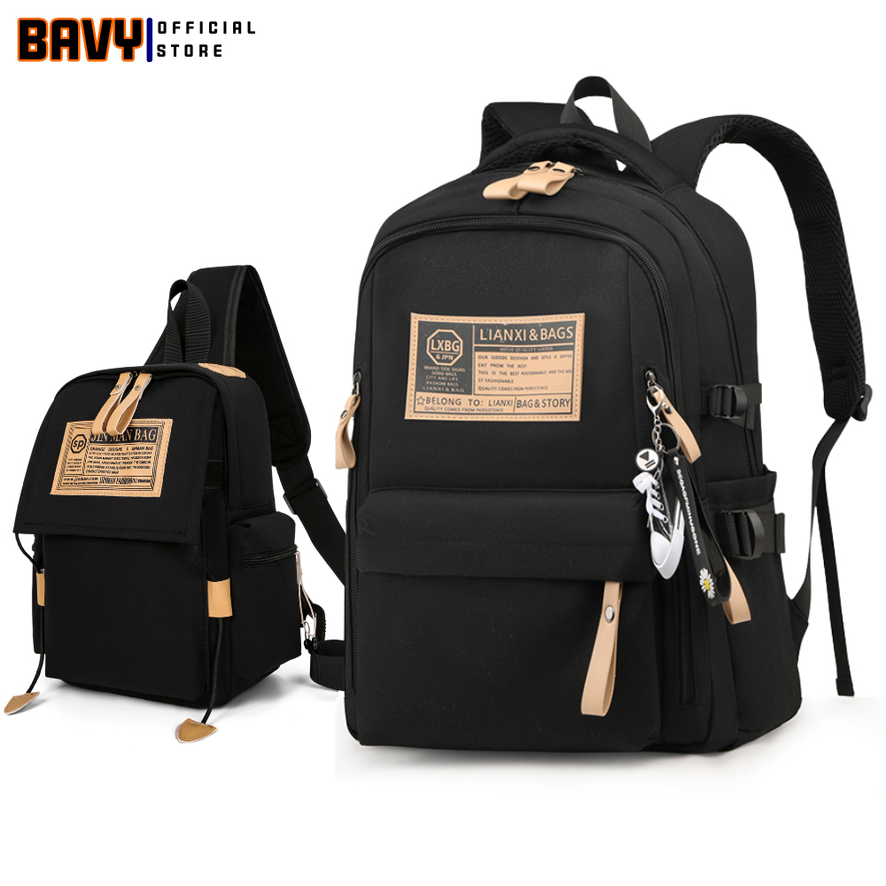 Cặp học sinh cấp 2 cấp 1 , balo đi học nam nữ nhiều ngăn thời trang Hàn Quốc đựng laptop 15.6 inch B