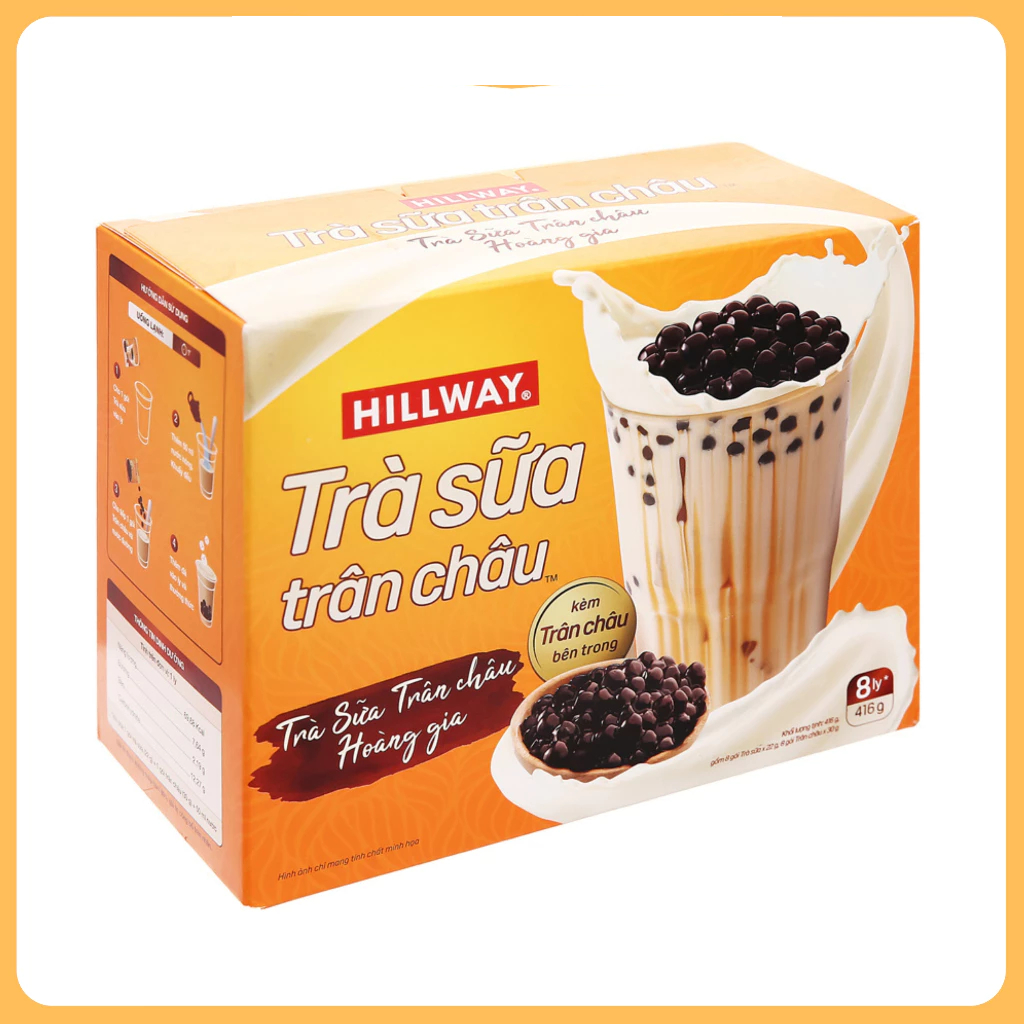 COMBO 05 HỘP TRÀ SỮA TRÂN CHÂU HOÀNG GIA CAFE PHỐ TẶNG KÈM 01 LY KIM CƯƠNG ĐEN CAFE PHỐ CAO CẤP