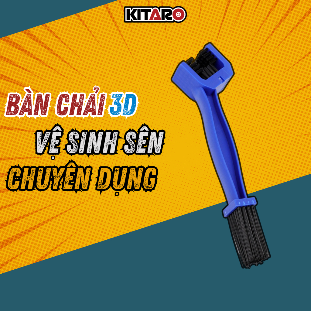 Bàn chải vệ sinh sên 3D cho xe máy