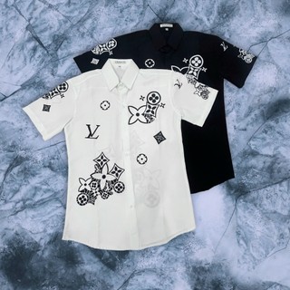  Áo sơ mi nam cọc tay boy phố in họa tiết form đẹp chất vải mango dày dặn mới nhất Hót Trend 