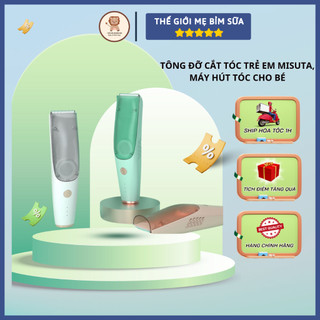 [Thế Giới Mẹ Bỉm Sữa] Tông Đỡ Cắt Tóc Trẻ Em Misuta, Máy Hút Tóc Cho Bé Chống Nước Tiện Lợi Và An Toàn - thegioimebimsua