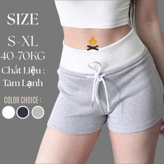   Combo 3  Quần Short Nữ Cạp Cao Ôm Body Vải Tăm Lạnh | Quần Đùi Tôn Dáng V3 | Quần Short Basic Nữ Hot Trend Hàn Quốc 
