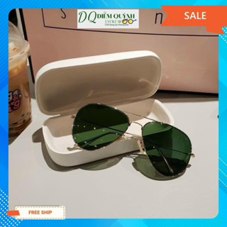 Mắt Kính Mát nam 3026 xanh rêu,tròng thuỷ tinh tặng kèm hộp đựng khăn lau kính