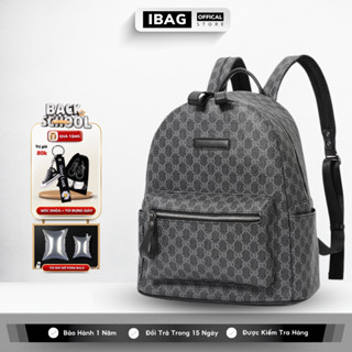 Balo Da Đi Học IBAG Balô Da Thời Trang Nam Nữ Cặp Da Pu Cao Cấp Ba Lô Da Cặp Đi Học Ulzzang Balo Đựng Laptop 14 Inh