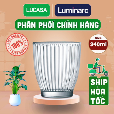 Ly Thủy Tinh Cường Lực Luminarc Ricky Line 340ml - Ly Thấp L8083 | Phân Phối Chính Hãng