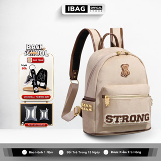 Balo Da Đi Học IBAG Balô Da Thời Trang Nam Nữ Cặp Da Pu Cao Cấp Ba Lô Da Cặp Đi Học Ulzzang Chống Nước