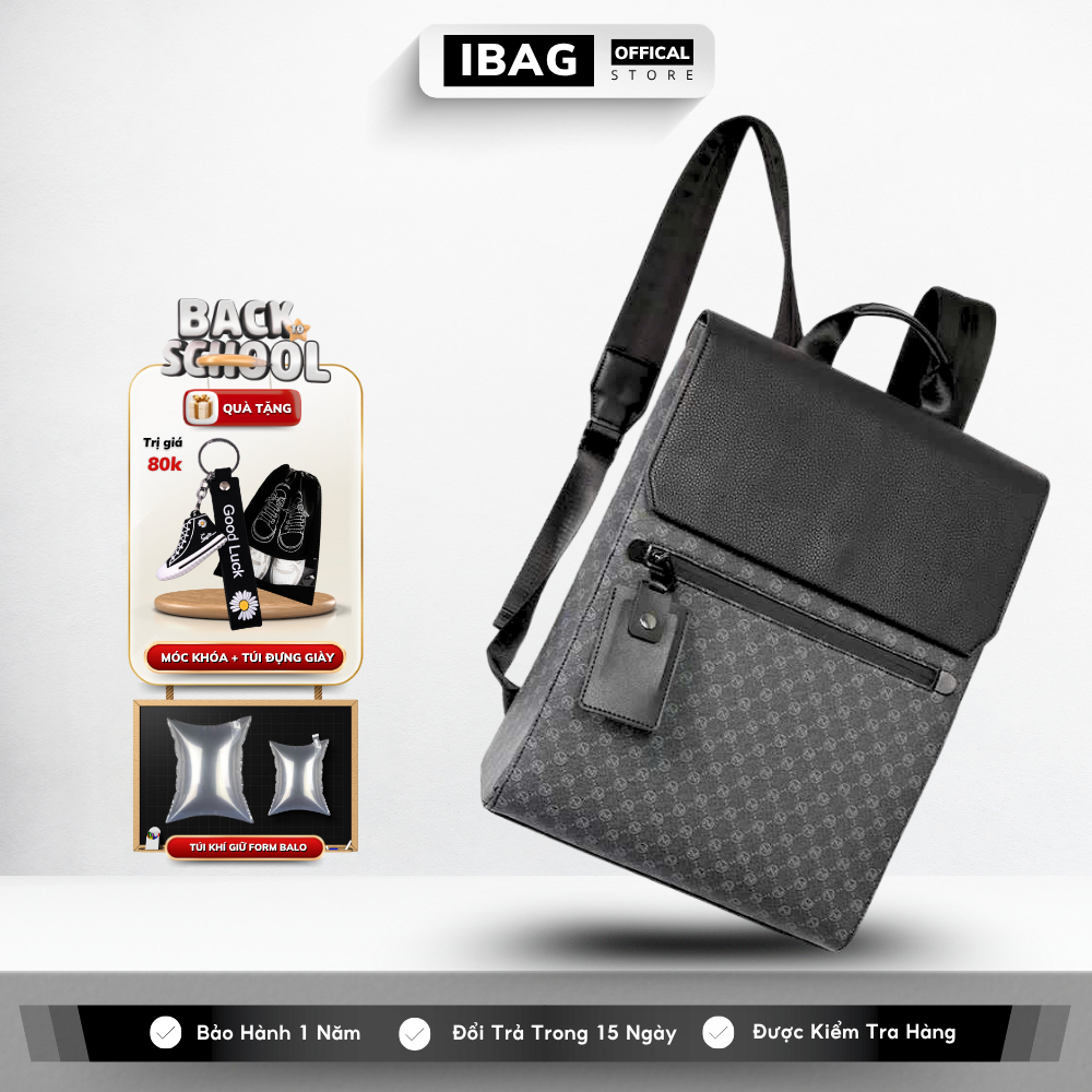 Balo da thời trang nam nữ da PU cao cấp chống thấm nước cặp đi học đi chơi ulzzang balo đựng laptop 