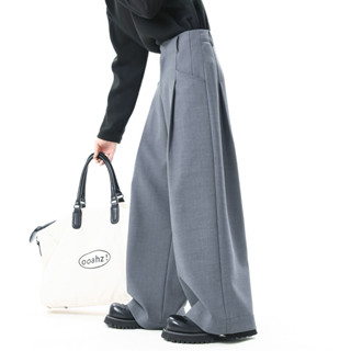  Quần ống siêu rộng túi chéo không cạp lưng 