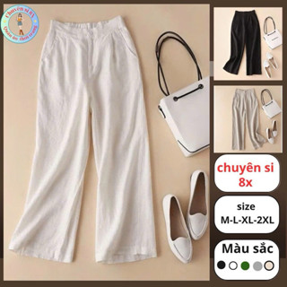 Quần Đũi Nữ Ống Rộng Suông Trẻ Trung Thoáng Mát - Quần 9 Tấc suông