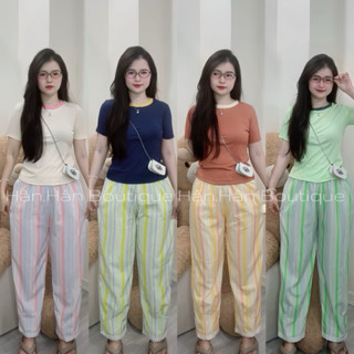  Bộ Thun Tăm Lạnh Phối Cổ+Quần 9Tấc Baggy Đũi Xốp Lai Ren Mặc Xinh sz M-L 