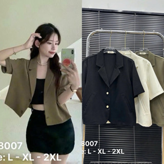 Áo khoác vest nữ BLAZER tay ngắn Bigsize sang chảnh thanh lịch đi làm đi học đi chơi AT8007