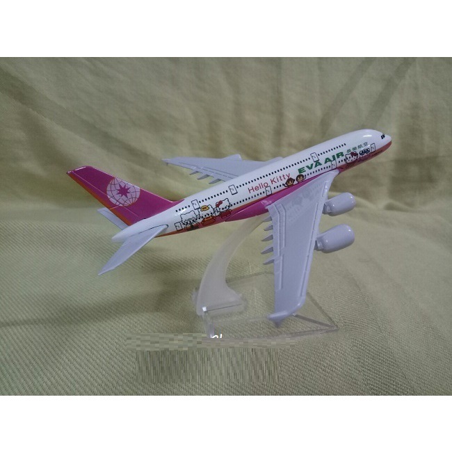 Mô hình máy bay A380 Eva Air - Hello Kitty Pink 16cm