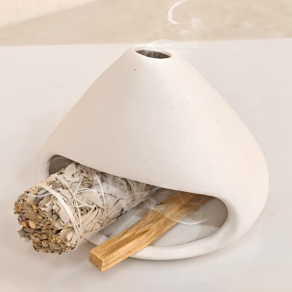 Bếp Đốt Gỗ Palo Santo Xô Thơm Thanh Tẩy, Bếp Xông Thảo Mộc Cao Cấp, Đế Đốt Palo Santo Xô Thơm