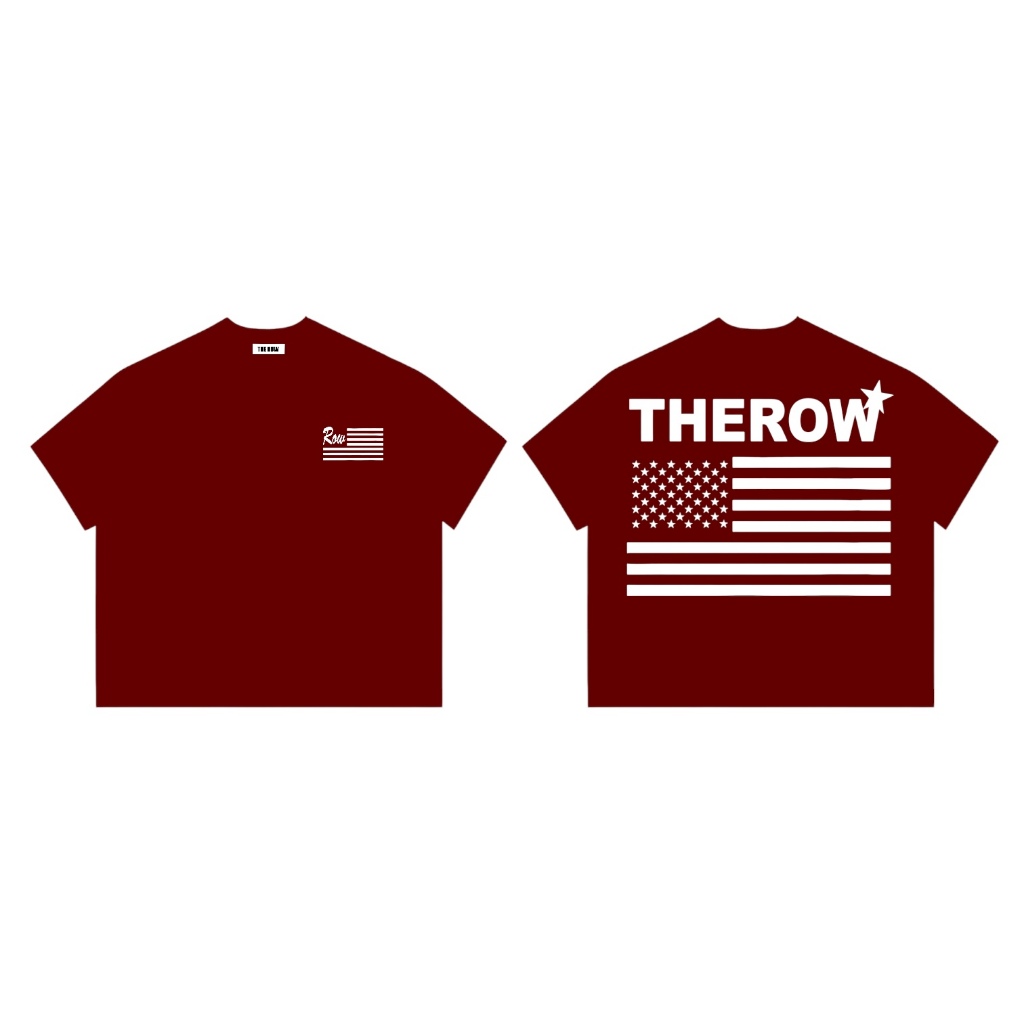 Áo Thun Boxy Local Brand THEROW Tay Ngắn Cotton 250gsm " CỜ MỸ " Áo Phông Forrm Rộng Mùa Hè Kiểu Đẹp Unisex Nam Nữ | BigBuy360 - bigbuy360.vn