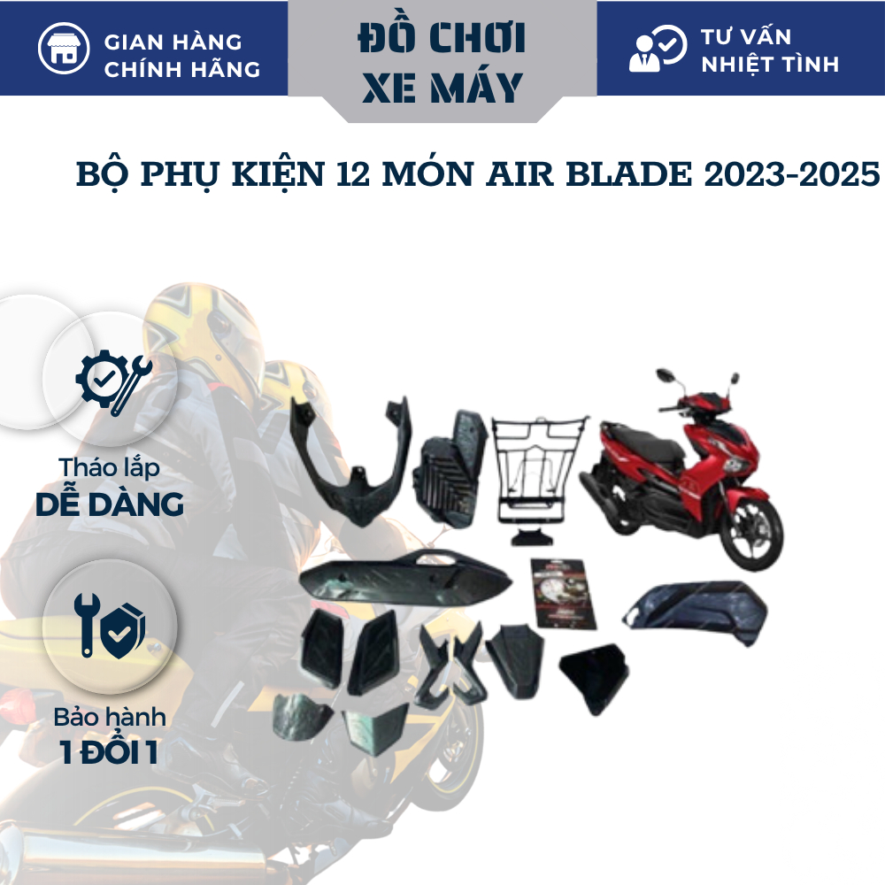 Bộ phụ kiện 12 món air blade 2023-2025(dành riêng cho dòng xe air blade 2022) - Xuyên Việt