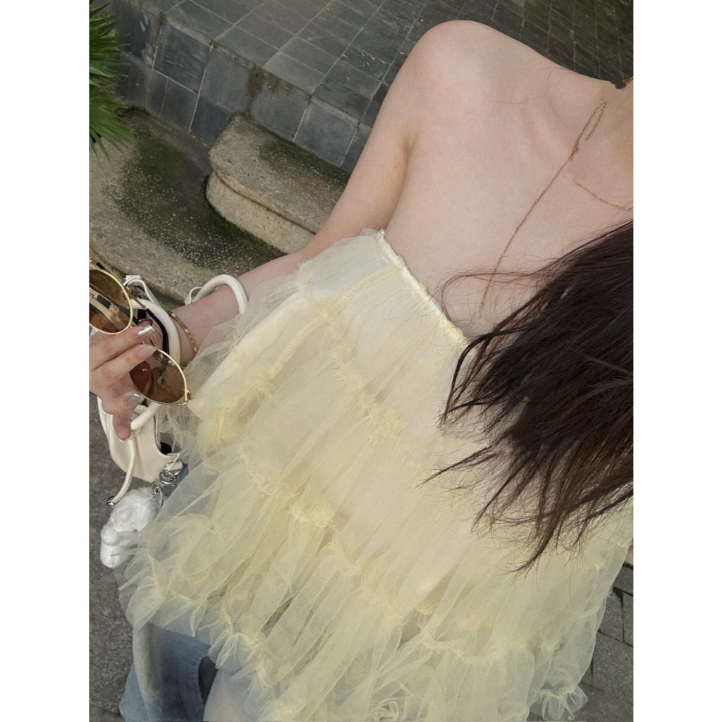 [SẴN HÀNG] ÁO HAI DÂY VOAN BÈO TẦNG BỒNG XÒE SIÊU XINH ÁO HAI DÂY KIỂU NỮ ĐIỆU ĐÀ - DÀNH CHO NỮ | BigBuy360 - bigbuy360.vn