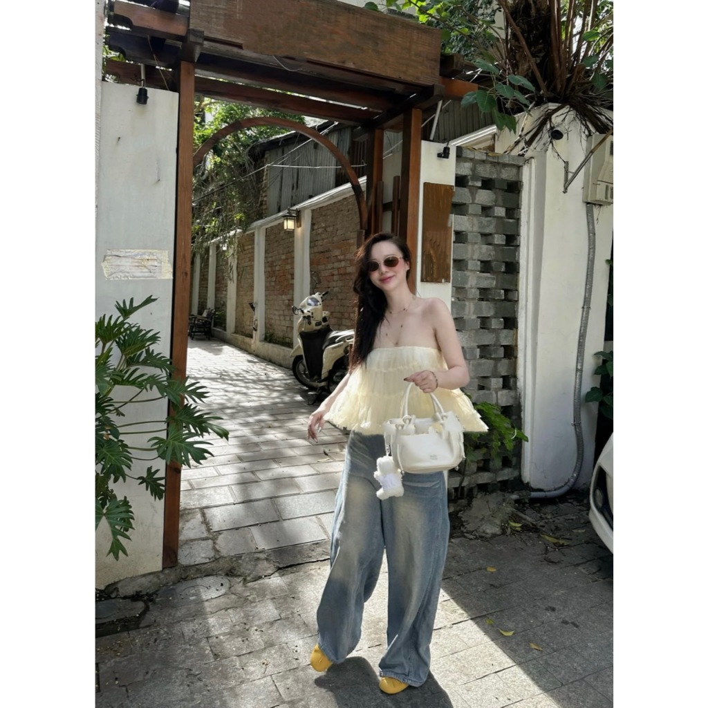 [SẴN HÀNG] ÁO HAI DÂY VOAN BÈO TẦNG BỒNG XÒE SIÊU XINH ÁO HAI DÂY KIỂU NỮ ĐIỆU ĐÀ - DÀNH CHO NỮ | BigBuy360 - bigbuy360.vn