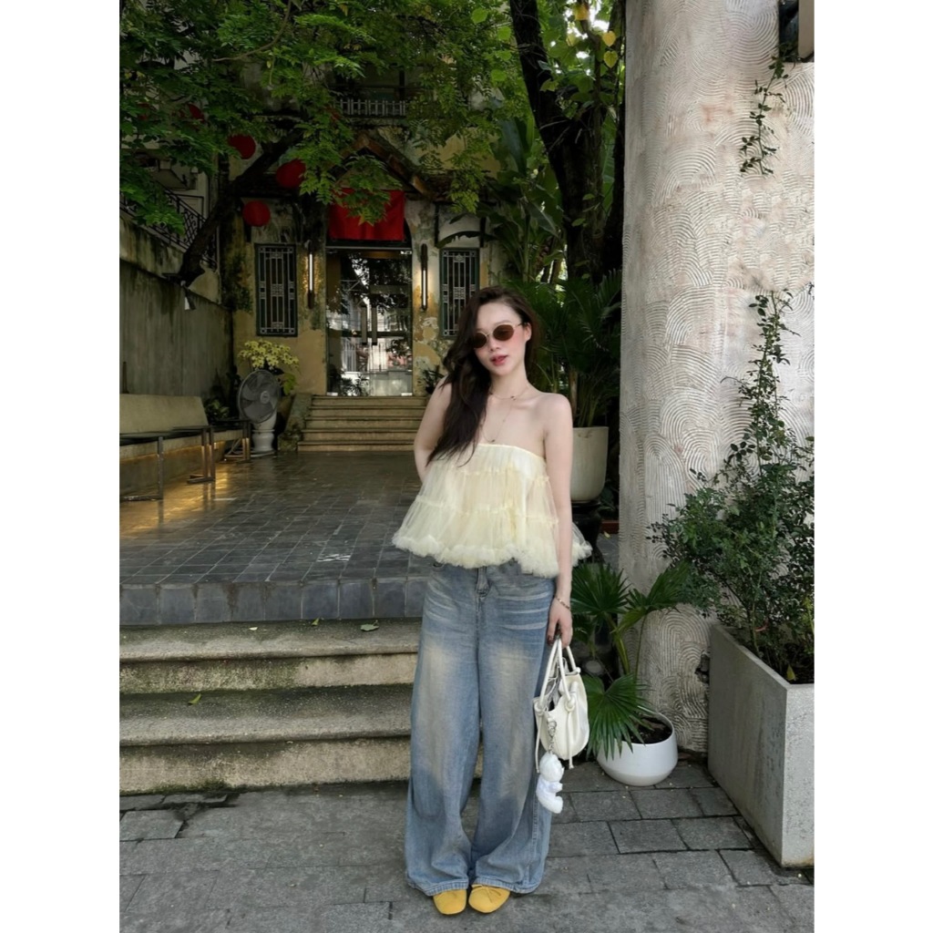 [SẴN HÀNG] ÁO HAI DÂY VOAN BÈO TẦNG BỒNG XÒE SIÊU XINH ÁO HAI DÂY KIỂU NỮ ĐIỆU ĐÀ - DÀNH CHO NỮ | BigBuy360 - bigbuy360.vn