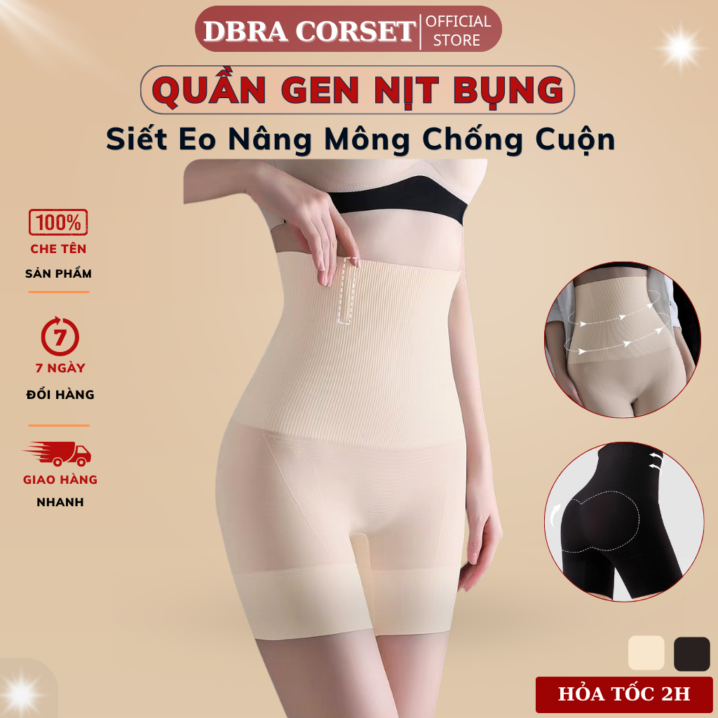  Quần Gen Nịt Bụng Cạp Cao Siết Eo Nâng Mông Định Hình Cotton Chống Cuộn DBRA CORSET GB.43 