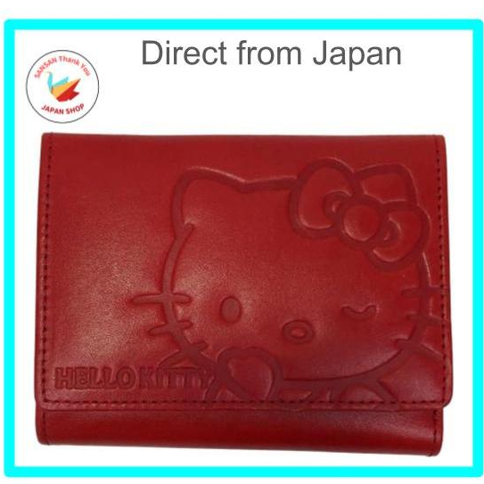 【Ships direct from Japan】  Hello Kitty Bifold Wallet [Genuine Leather Wallet Women's Bifold Wallet C