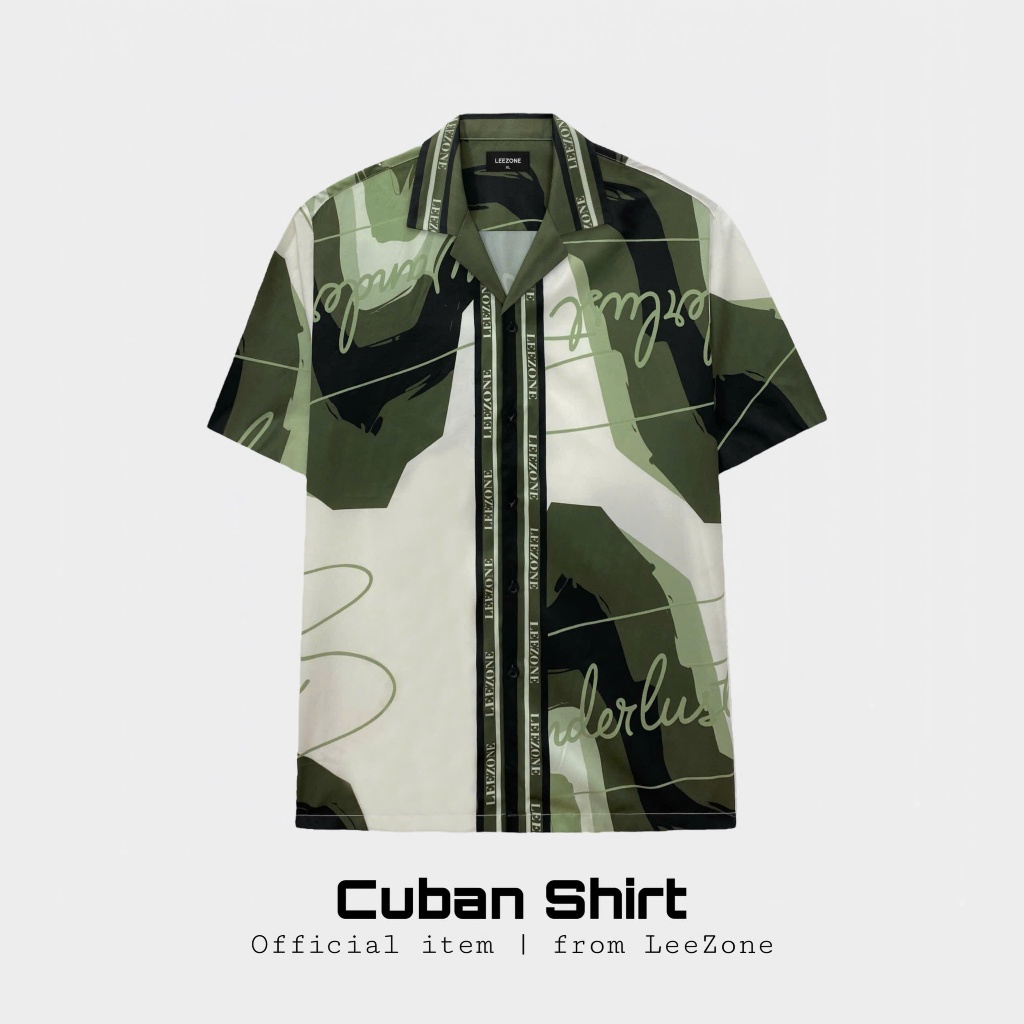 Áo sơ mi Cuban LeeZone form rộng, chất vải lụa thoáng mát | Sơmi Lục Sơn