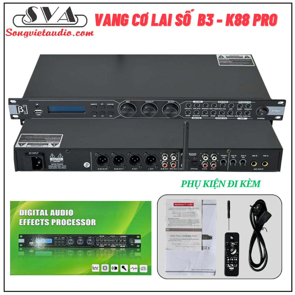 VANG CƠ LAI SỐ CHỐNG HÚ B3 K88 PRO