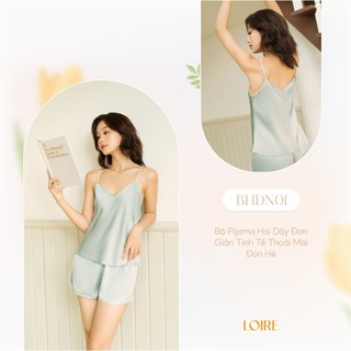 Bộ Ngủ 2 Dây Loirechic Lụa Cao Cấp Đơn Giản Thoải Mái BHDN01
