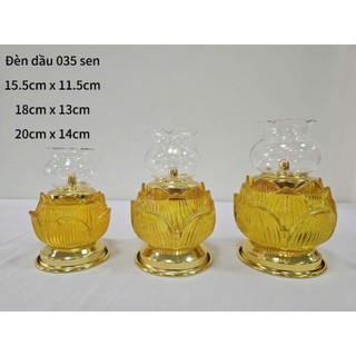 Đèn thờ hoa sen/ Đèn dầu (M035)