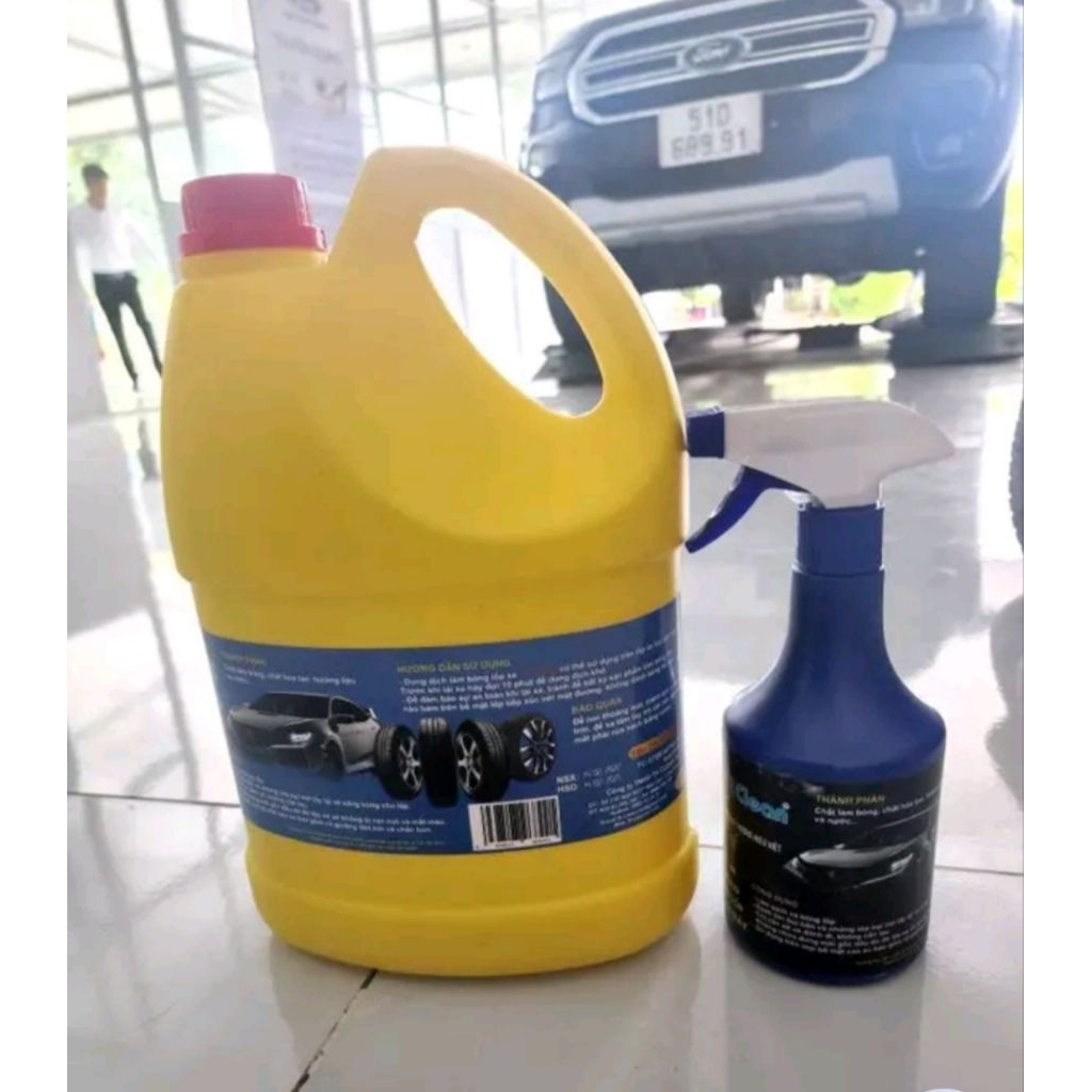 Combo xịt bóng, dưỡng lốp TH CLEAN 4.5l+bình xịt 500ml