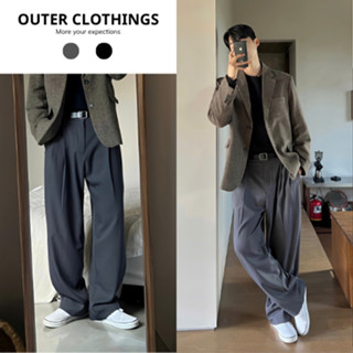 Quần Vải Ống Suông Xếp Ly Out.3r S900, Cạp Cao, Form Unisex, Trouser Pants, Vải Âu Nhập Khẩu