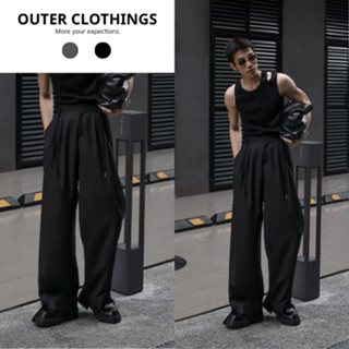Quần âu nam ống rộng Out.3r S09 – Quần dài thiết kế cạp cao, có dây rút, xếp li tinh tế