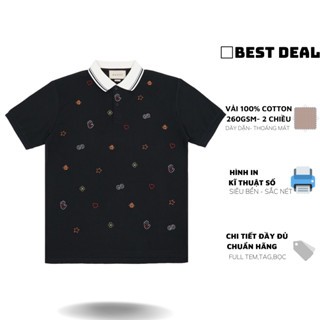 Áo polo GC Symbols thêu hoạ tiết nam nữ cao cấp Áo polo GC Symbols thêu hình nam nữ mới nhất
