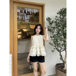 Áo Babydoll Nữ Thiết Kế Dáng Xoè Bèo Tầng Dễ Thương | TULIP TOP | Secodee